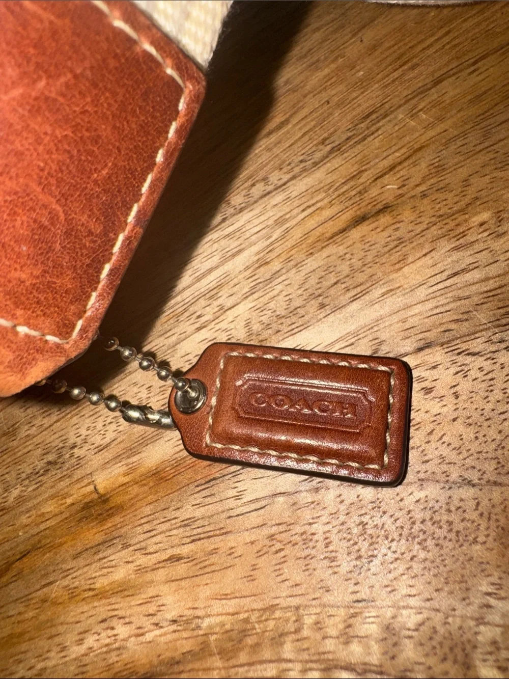 Brown Coach SoHo Swingpack Leather Crossbody Bag with Canvas Strap